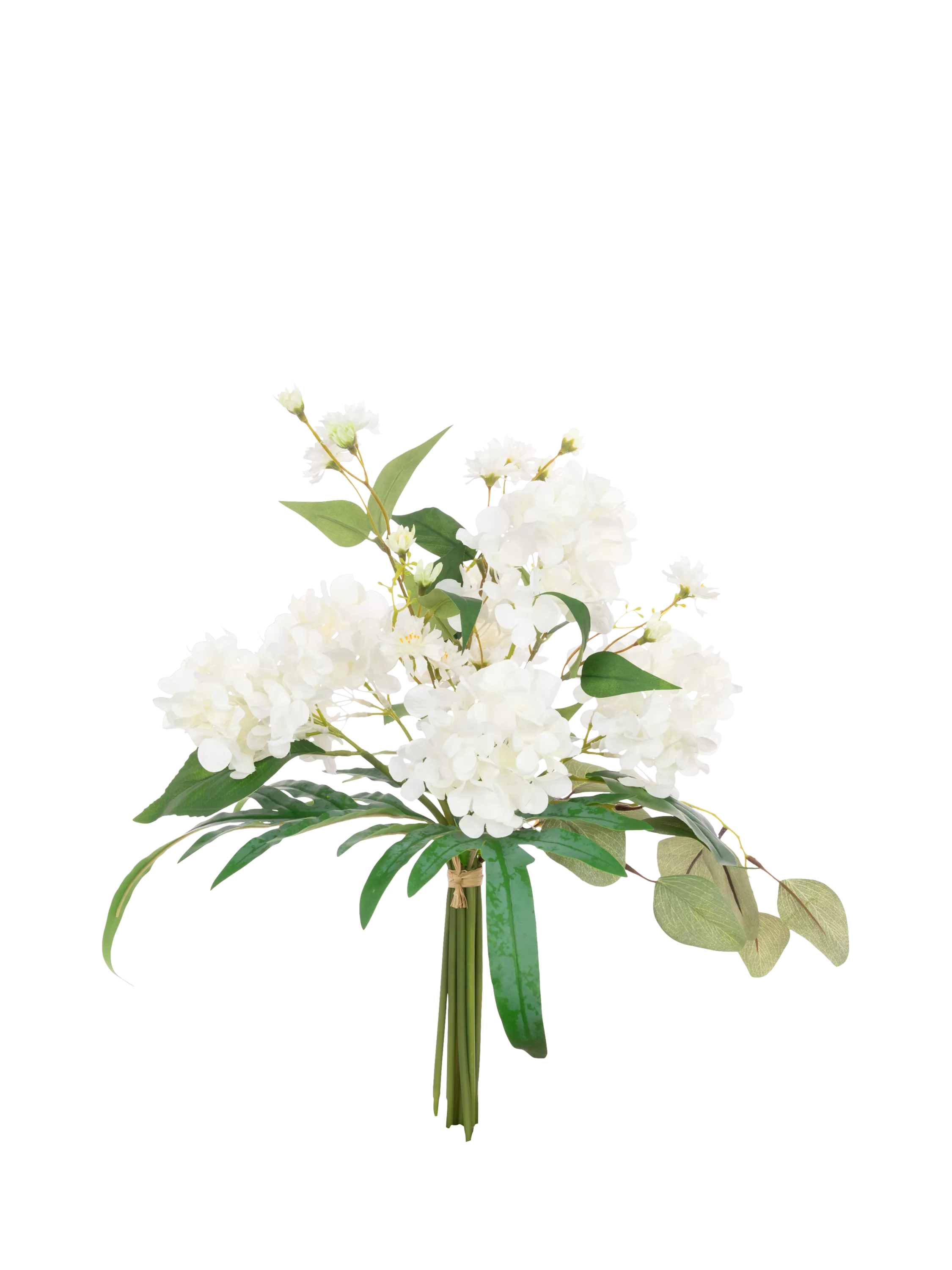 Floralsilk artificial hydrangea bouquet 50cm white (British brand)