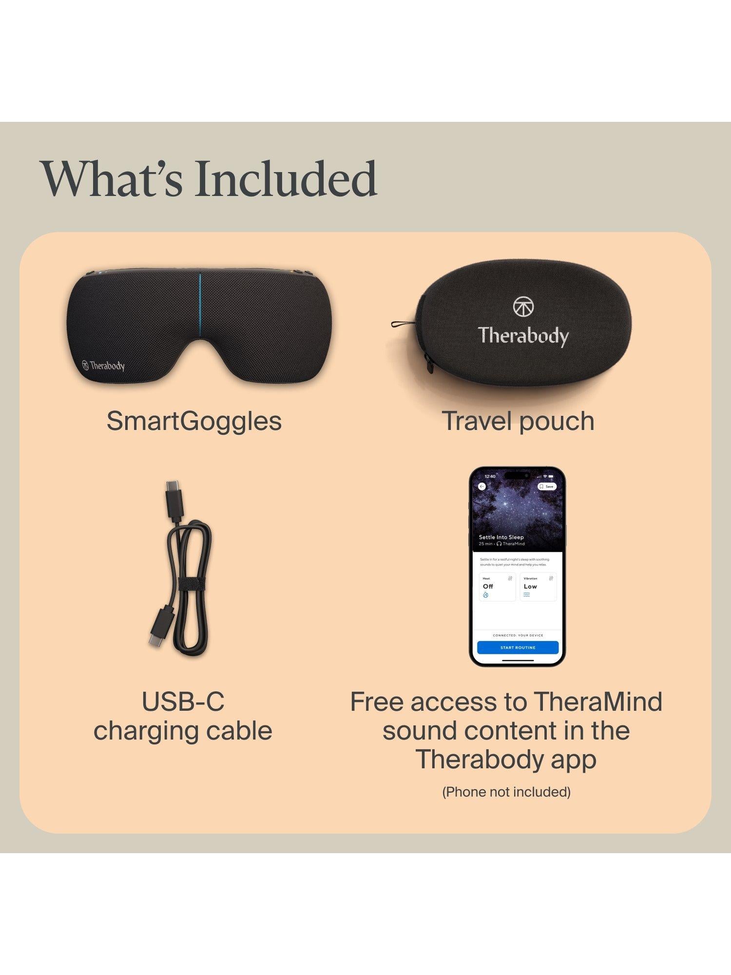 Therabody SmartGoggles 2nd Gen relaxation device, UK version