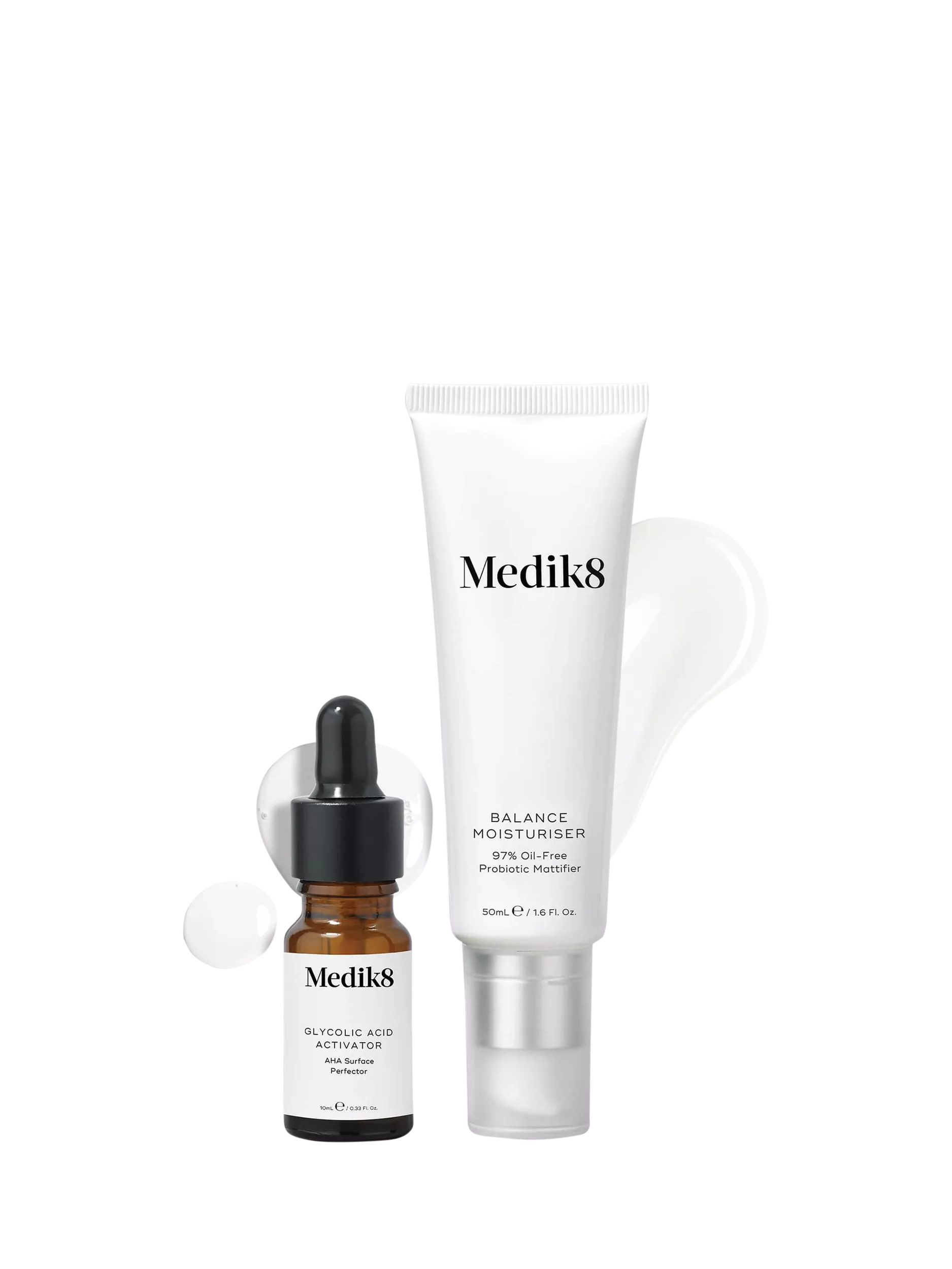 Medik8 Balance Moisturiser with Glycolic Acid Activator 50ml, UK version
