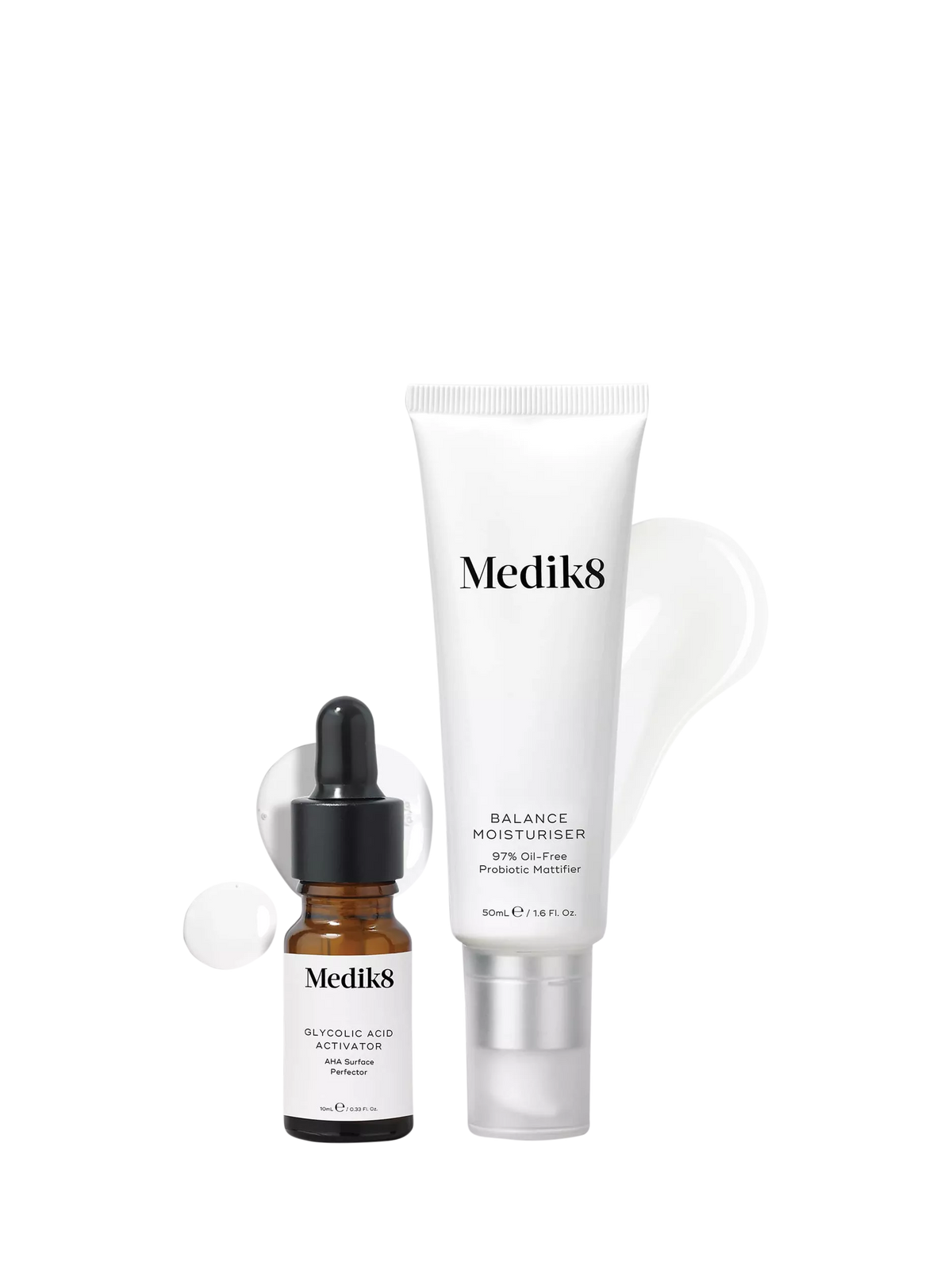 Medik8 Balance Moisturiser with Glycolic Acid Activator 50ml, UK version