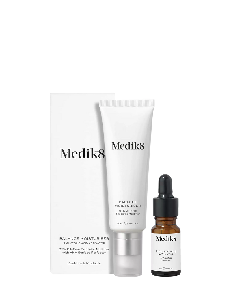 Medik8 Balance Moisturiser with Glycolic Acid Activator 50ml, UK version