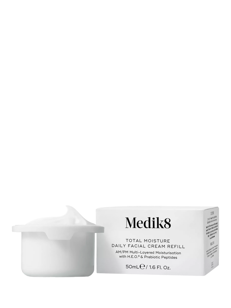 Medik8 Total Moisture Daily Facial Cream Refill 50ml, imported from the UK