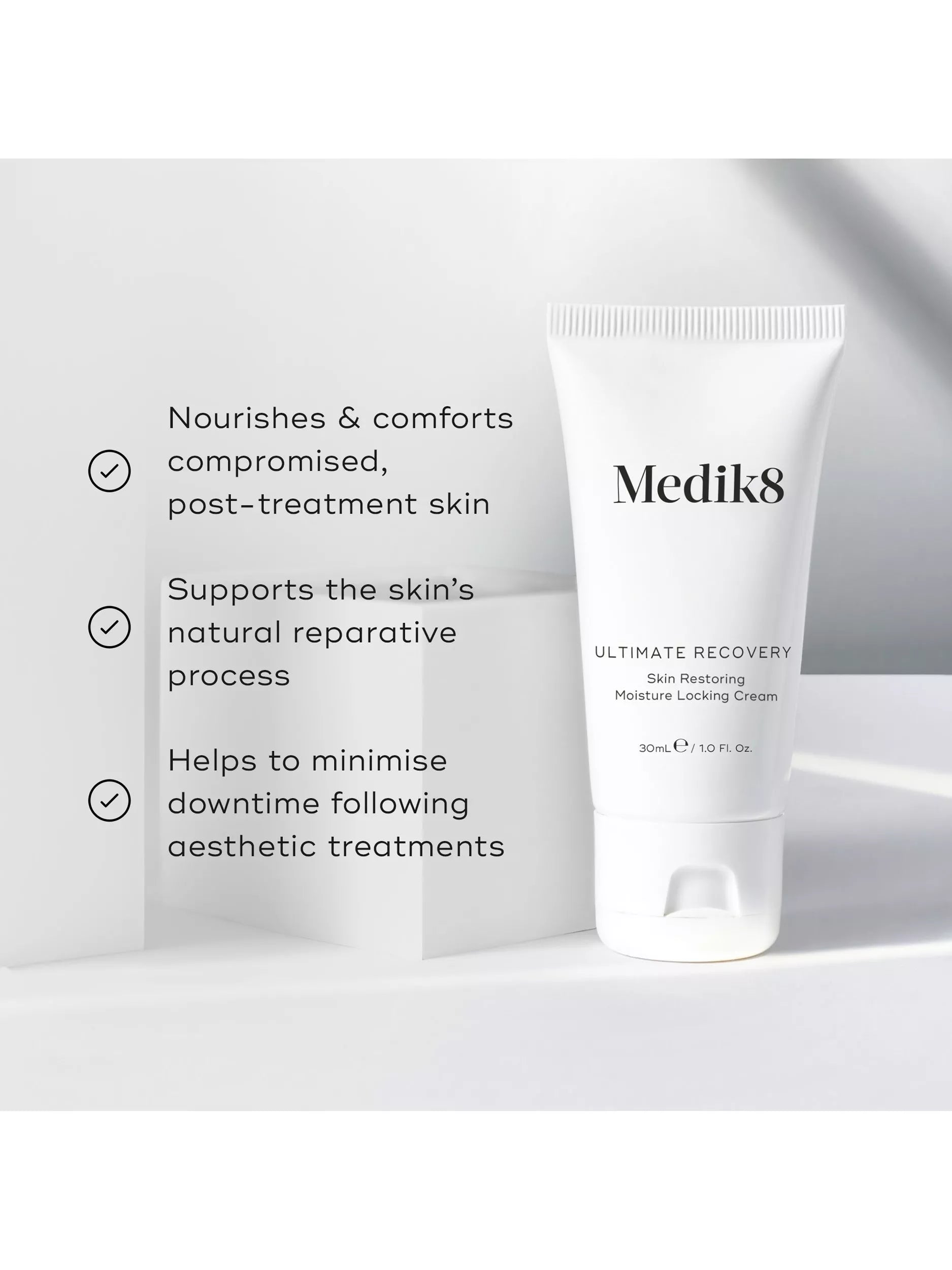 Medik8 Ultimate Recovery restorative cream 30ml, imported from the UK