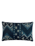 Bedeck of Belfast Dhaka Cushion, Blue Chambray