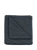 Bedeck of Belfast Ariane Cotton Quilted Throw, Charcoal Grey