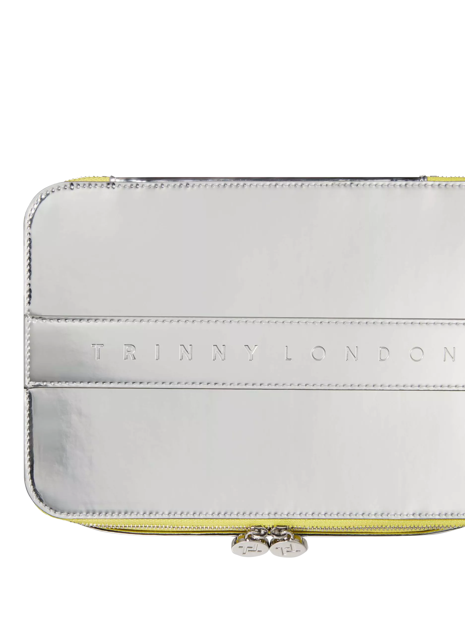 Trinny London Chelsea large beauty bag silver, UK version