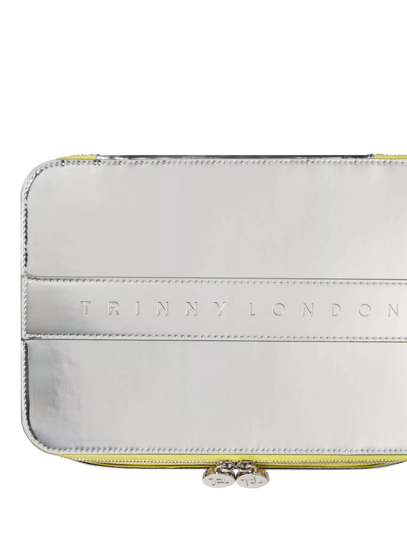Trinny London Chelsea large beauty bag silver, UK version