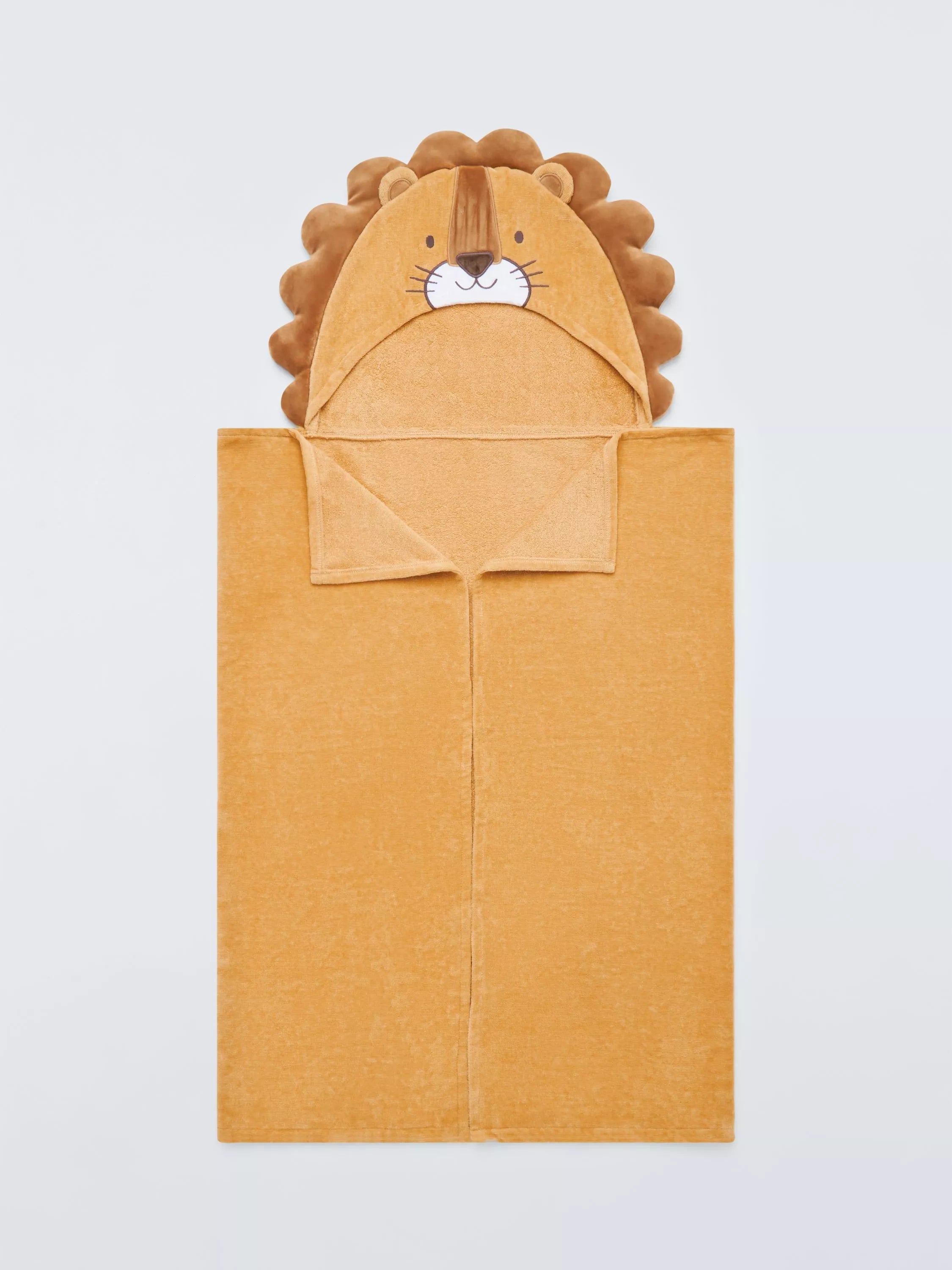 John Lewis kids lion hooded towel in yellow, UK version