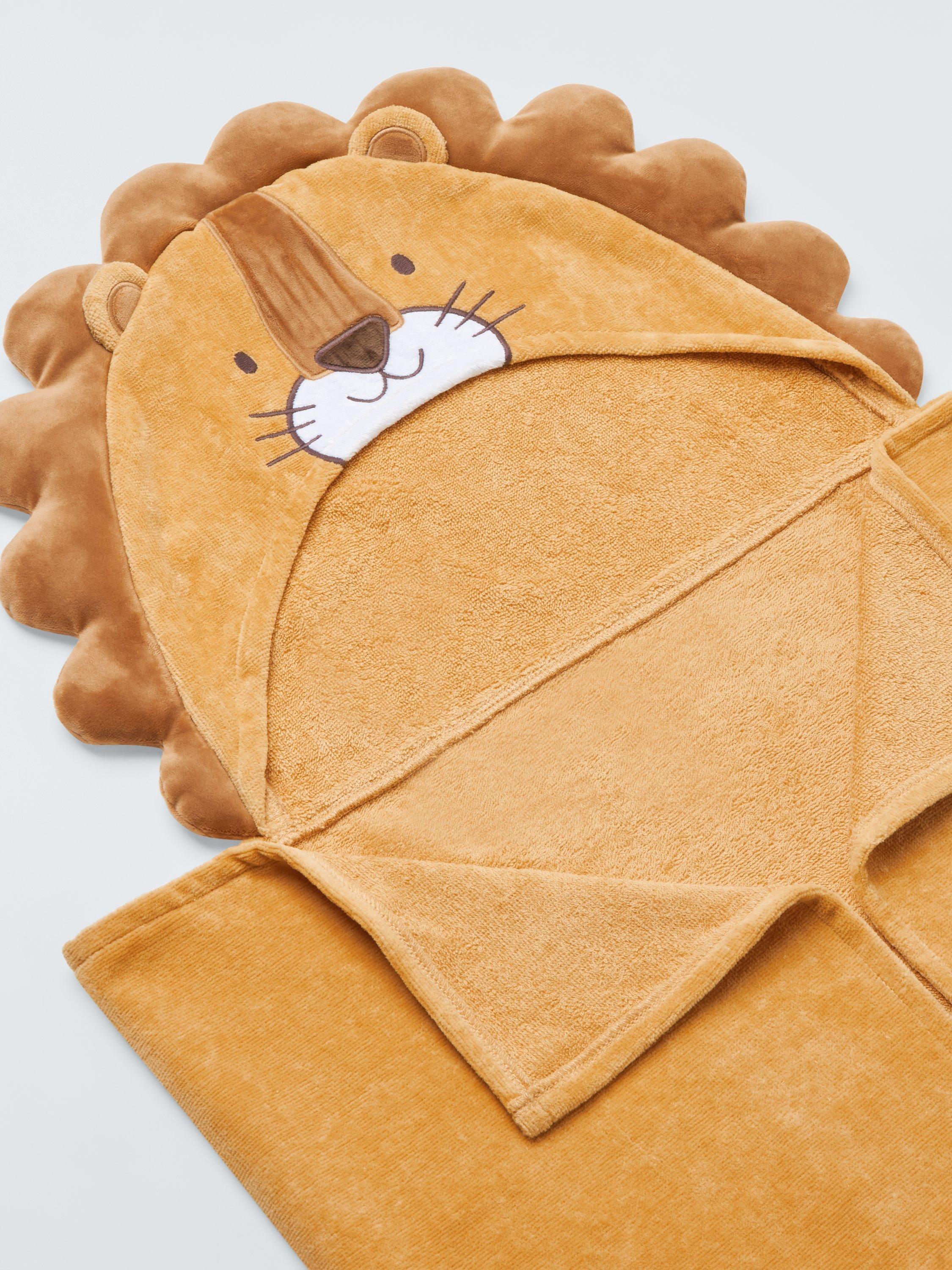 John Lewis kids lion hooded towel in yellow, UK version