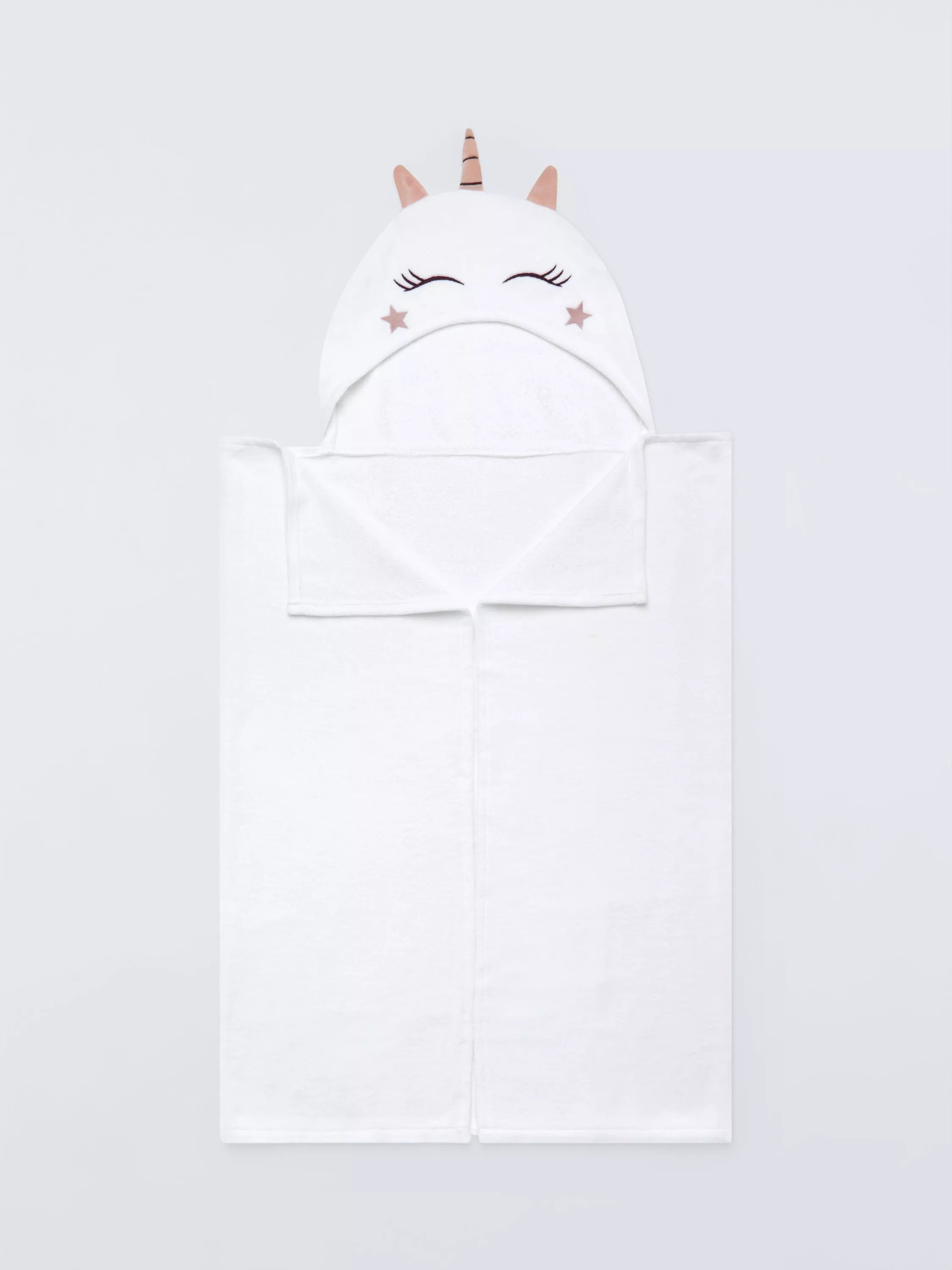 John Lewis baby unicorn hooded towel white - British product