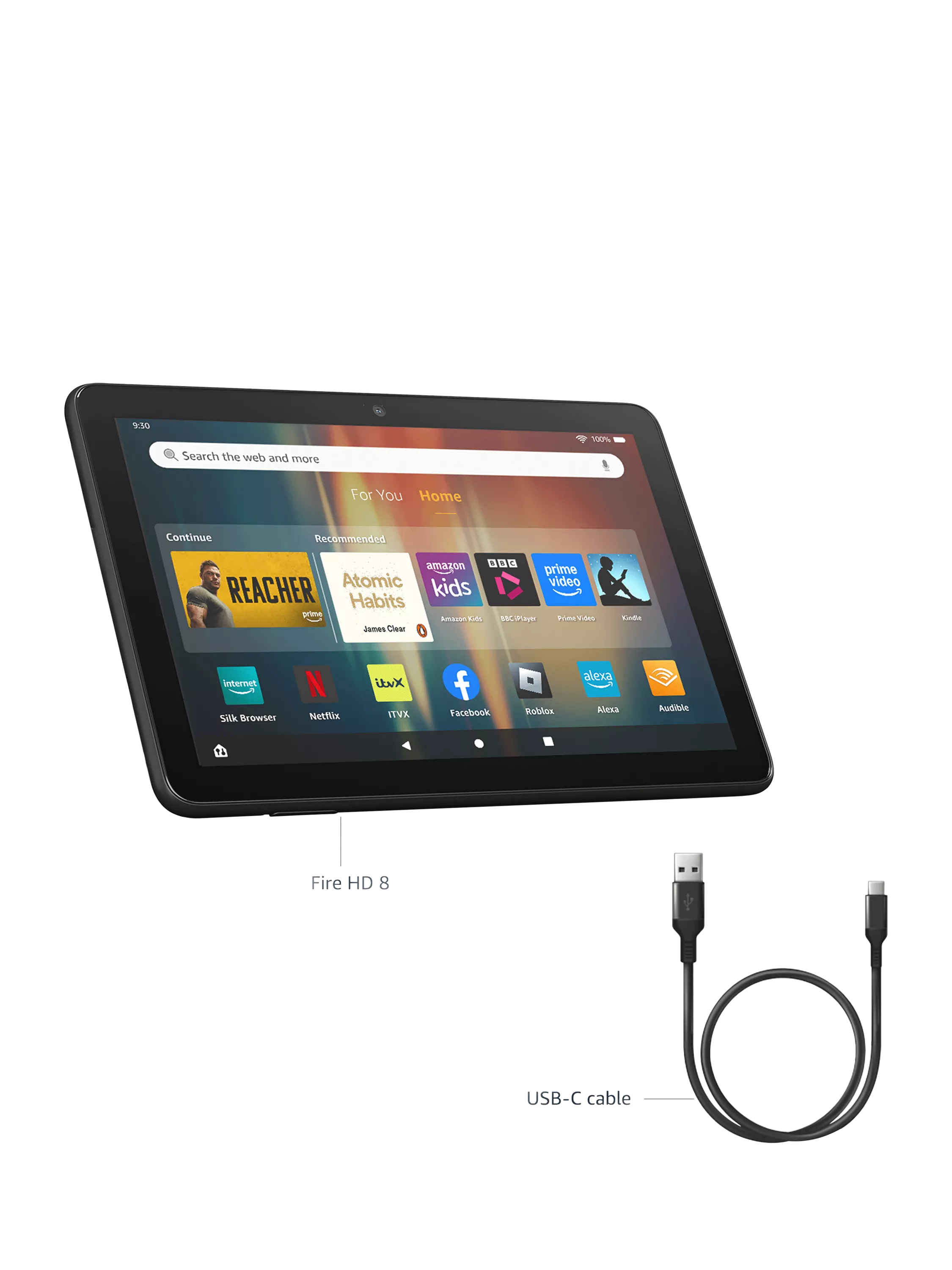 Amazon Fire HD 8 tablet 8 inch - British product
