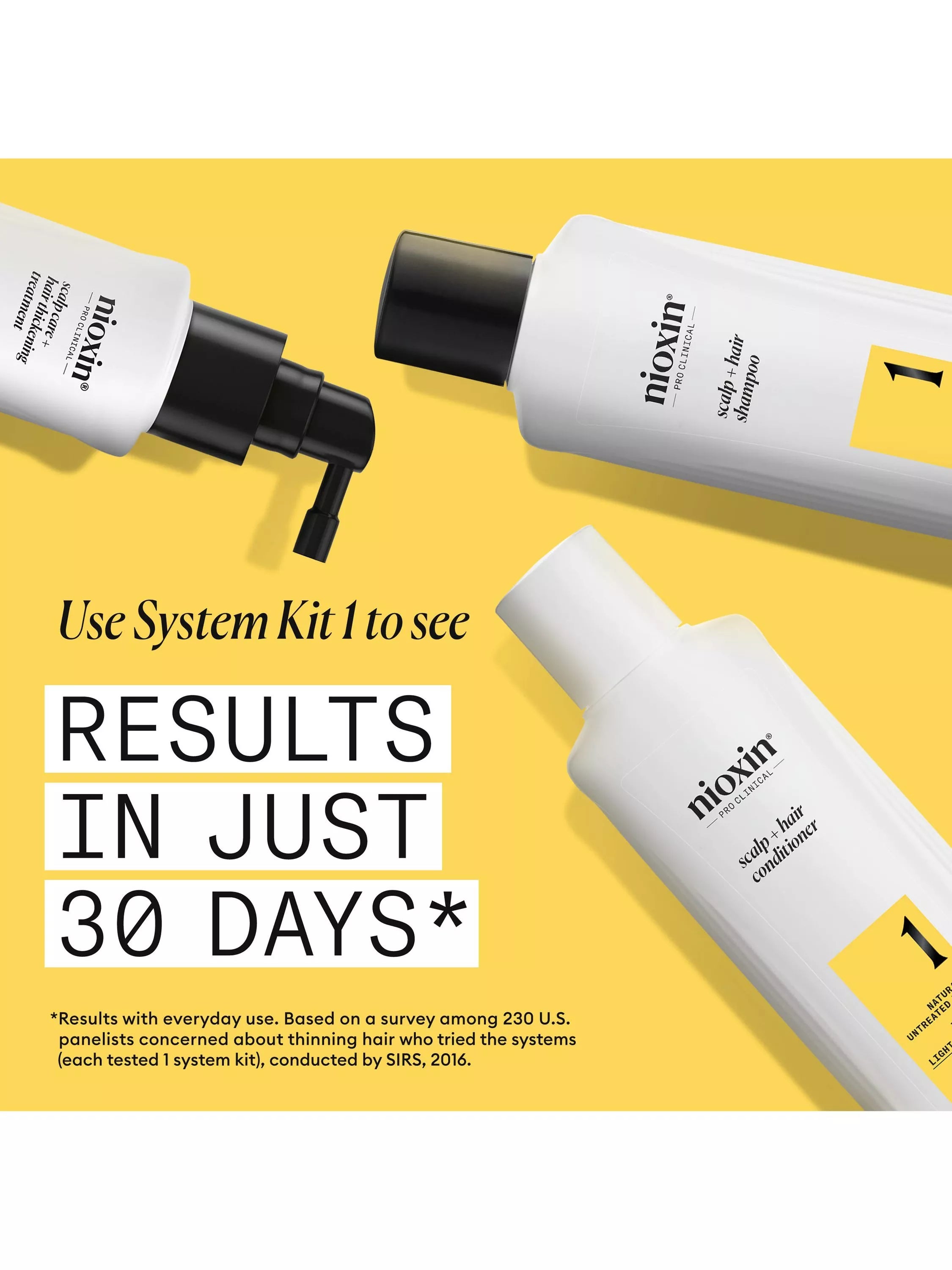 Nioxin thickening shampoo for natural hair with light thinning 300ml, imported from the UK