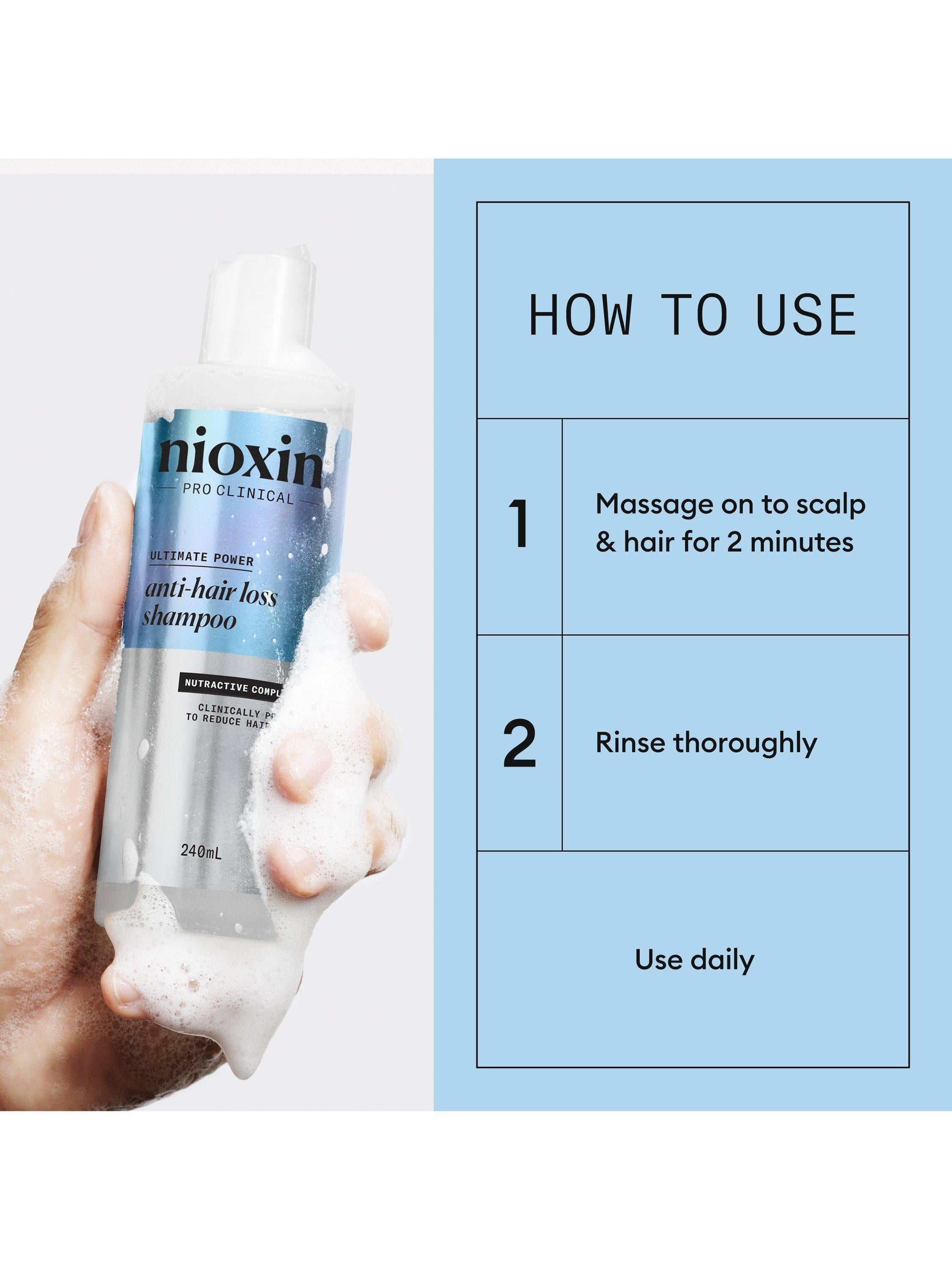 Nioxin Anti-Hair Loss Shampoo 240ml, imported from the UK