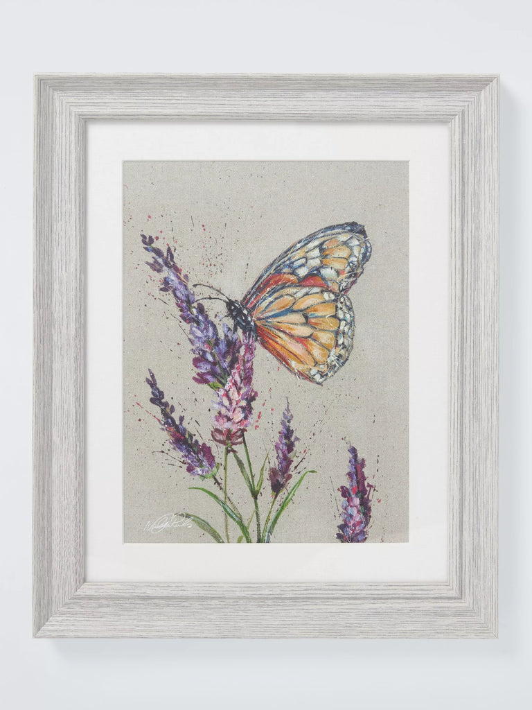 John Lewis Nicola Jane Rowles 'Butterfly' Framed Print & Mount, 35 x 29cm, Grey