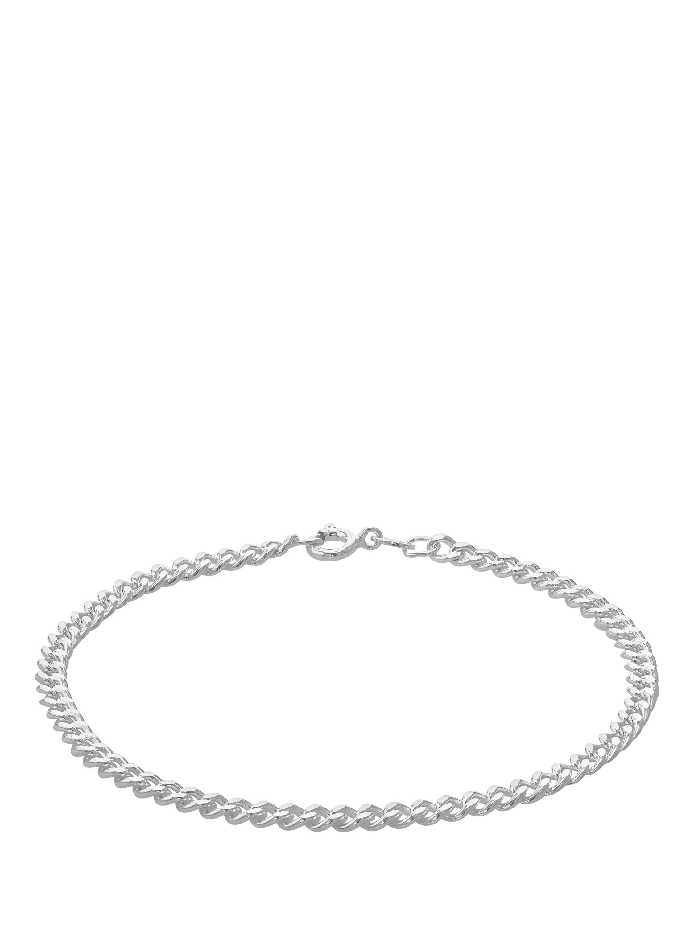 Hoxton London silver curb chain bracelet D20cm - British product