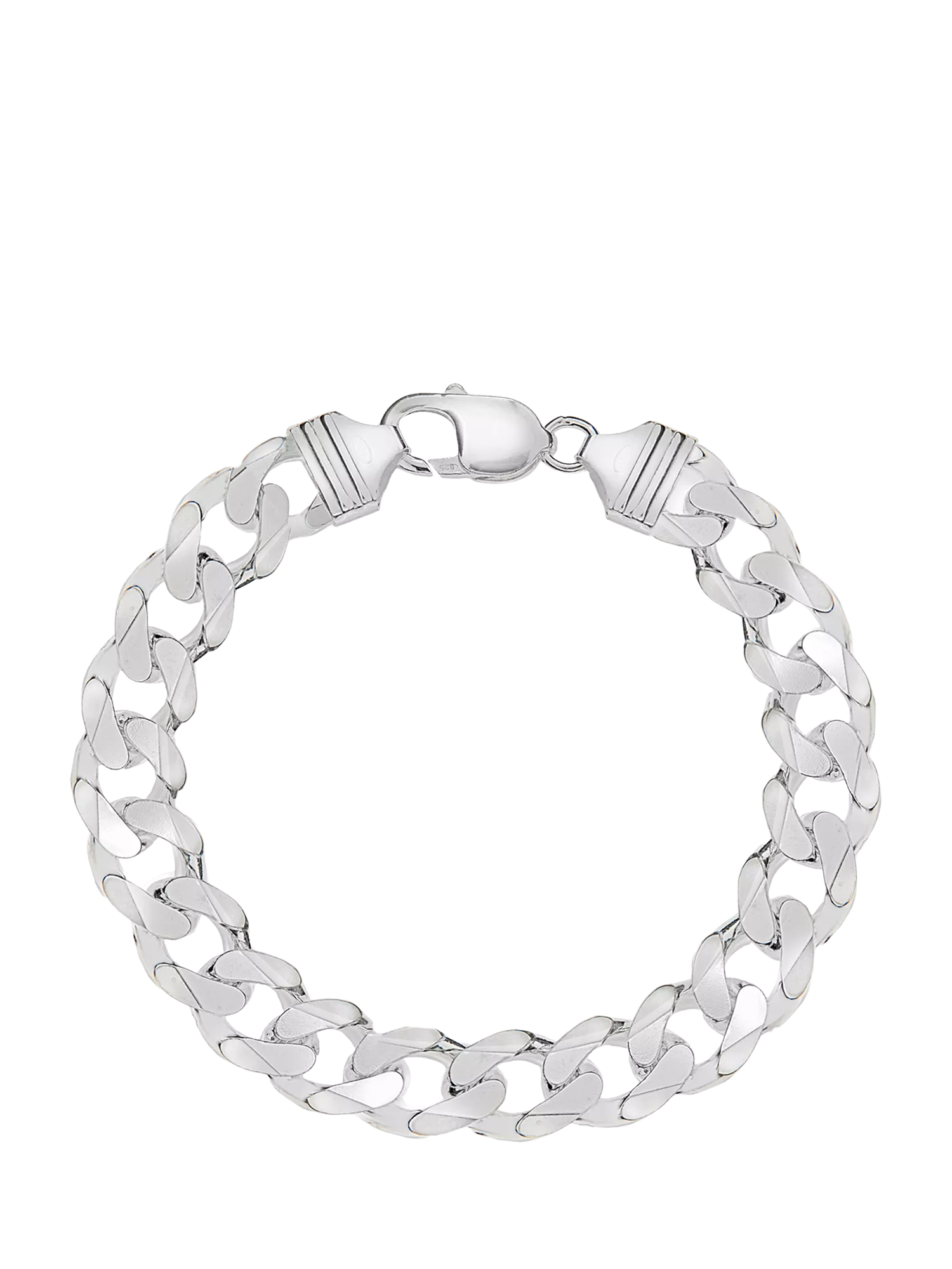 Hoxton London silver curb chain bracelet 20cm (British brand)