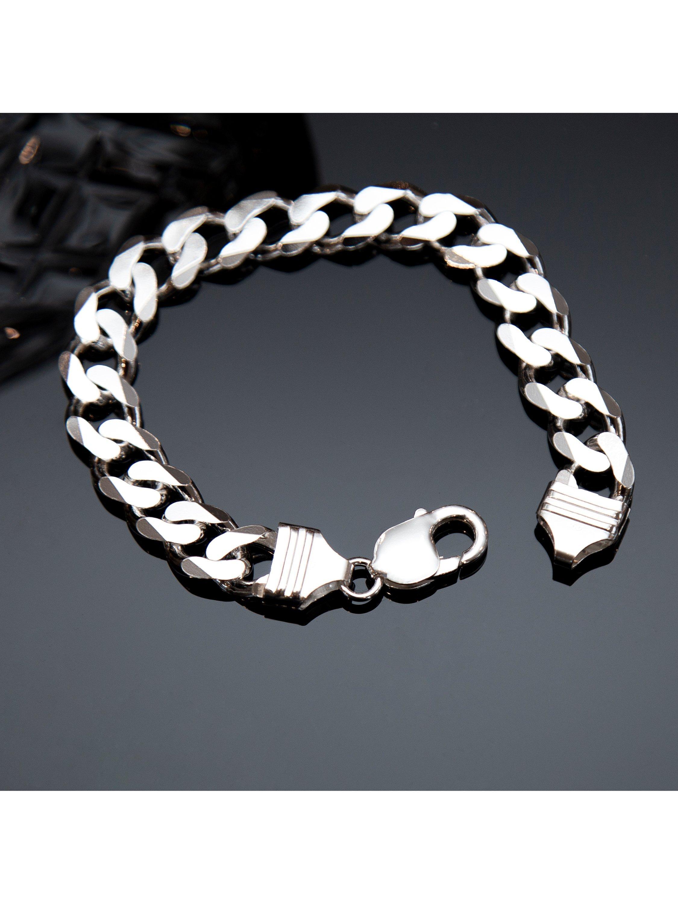 Hoxton London silver curb chain bracelet 20cm (British brand)