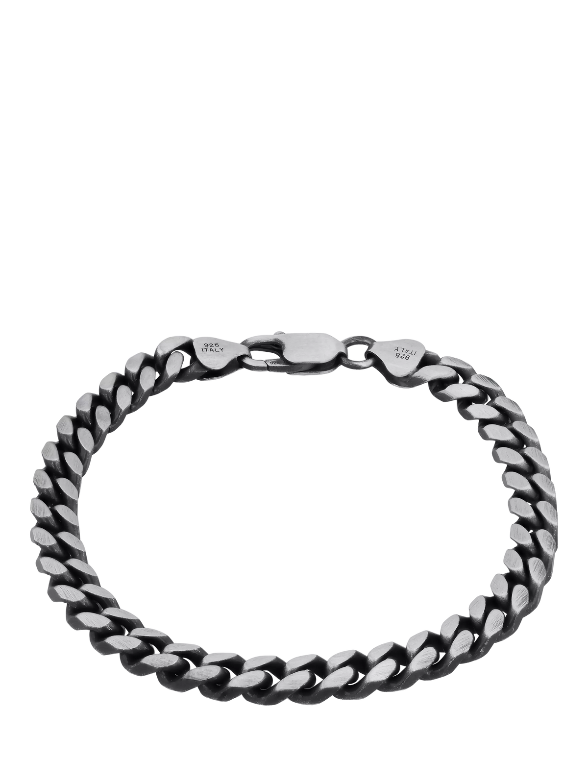 Hoxton London men's silver curb bracelet 21cm UK version