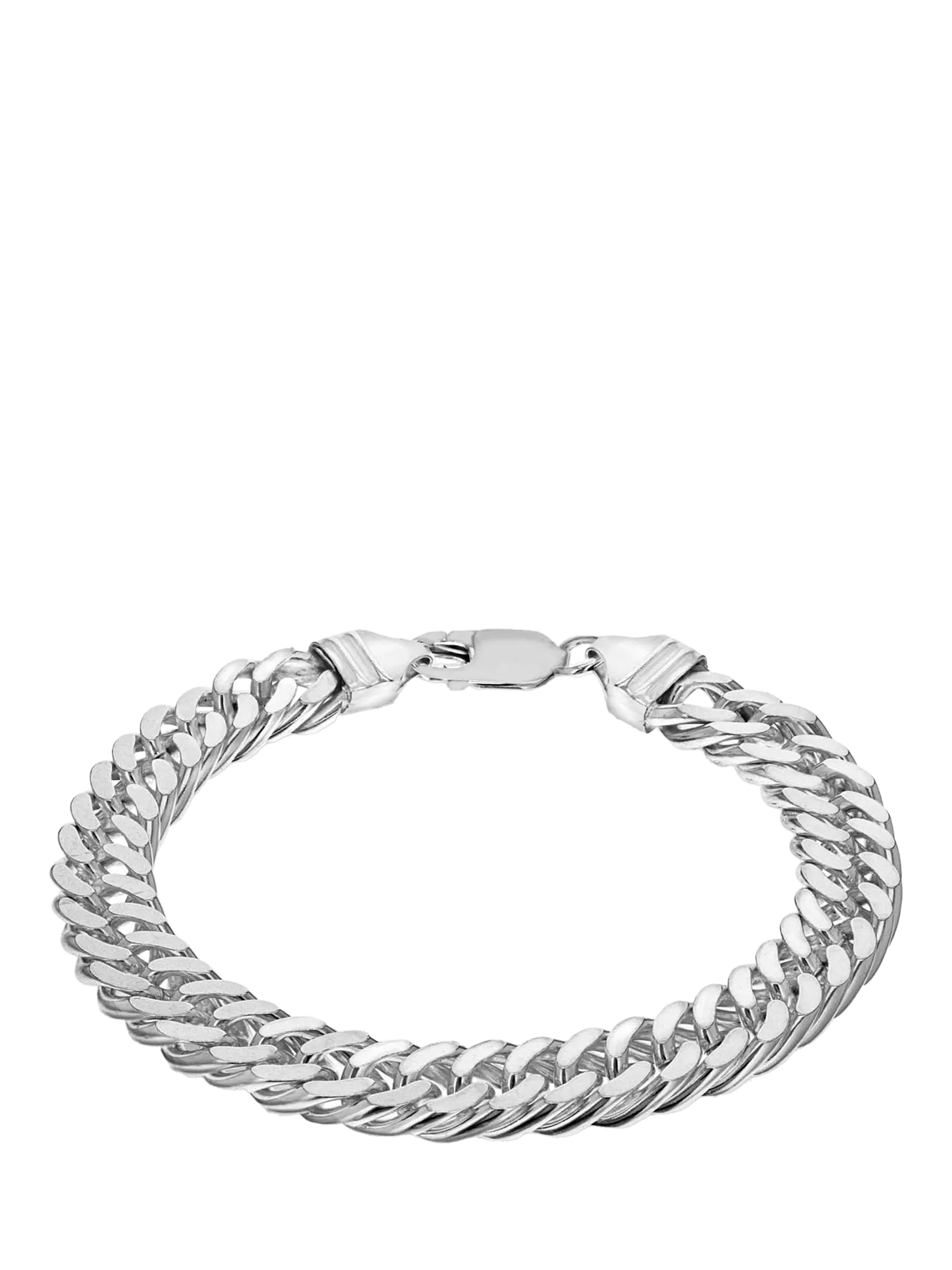 Hoxton London diamond cut double curb chain bracelet 20cm - British product