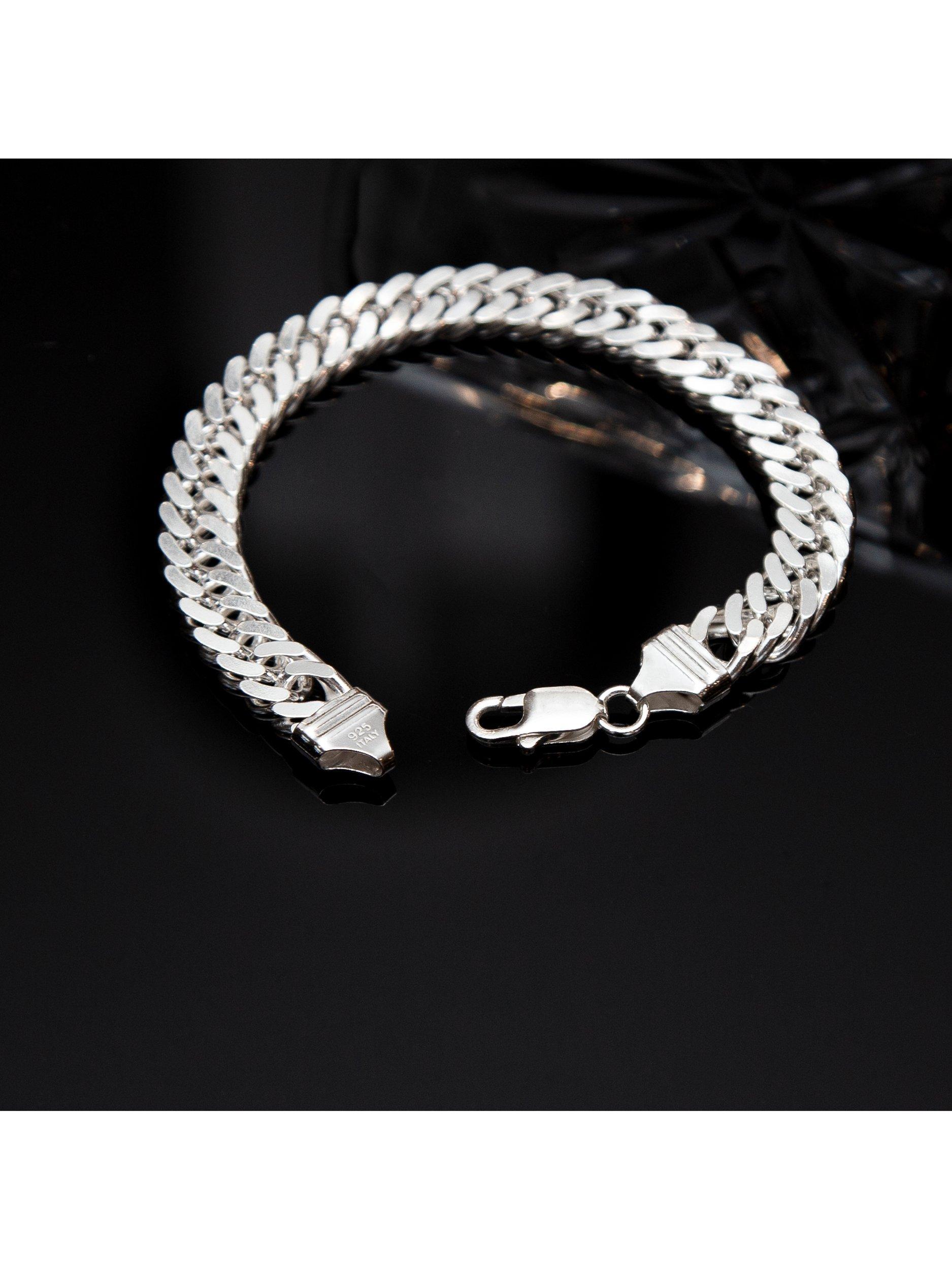 Hoxton London diamond cut double curb chain bracelet 20cm - British product