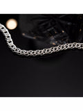 Hoxton London double link curb chain bracelet silver, UK version