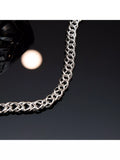 Hoxton London double link curb chain bracelet silver, UK version