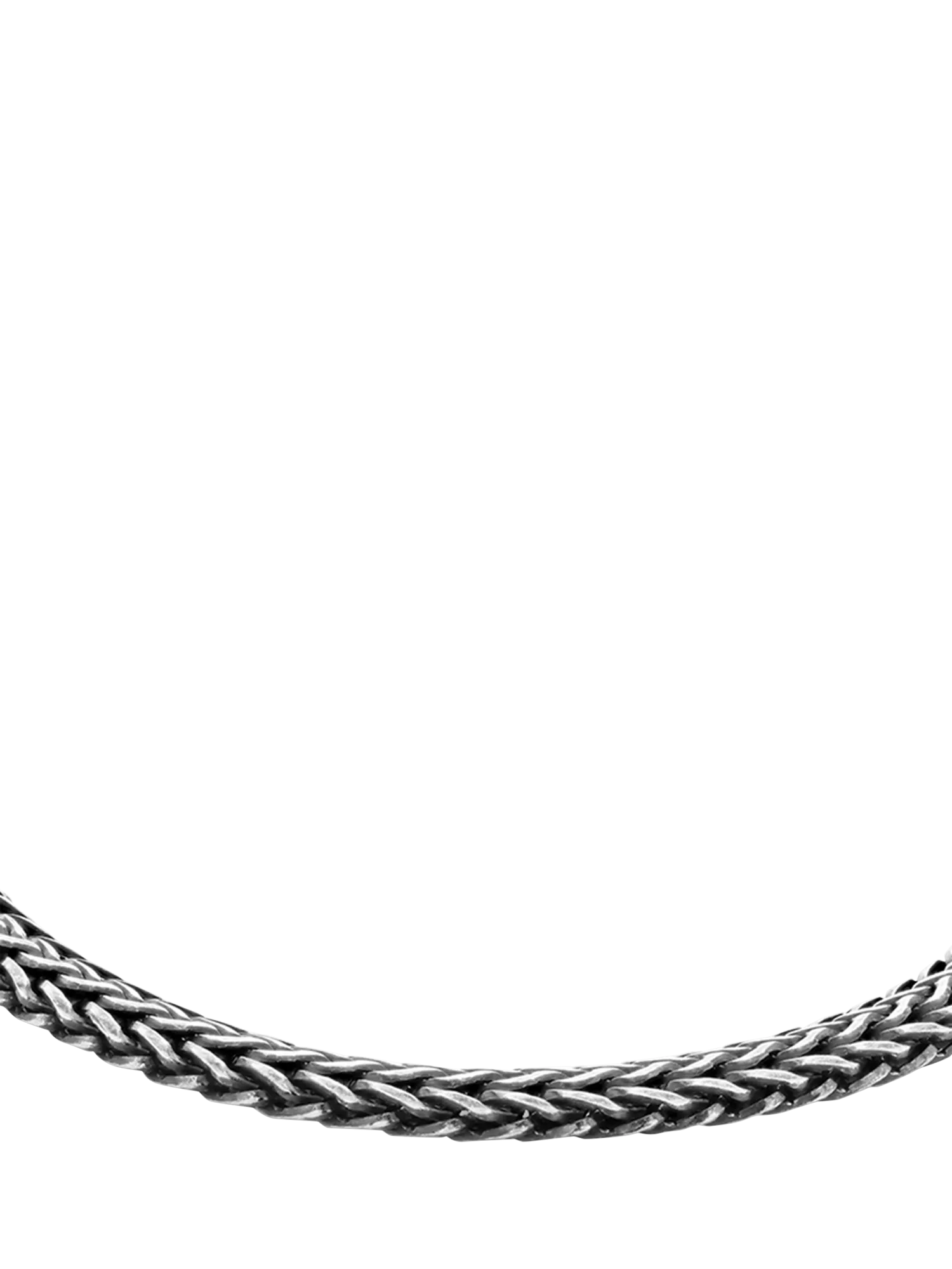 Hoxton London oxidised foxtail bracelet silver, imported from the UK