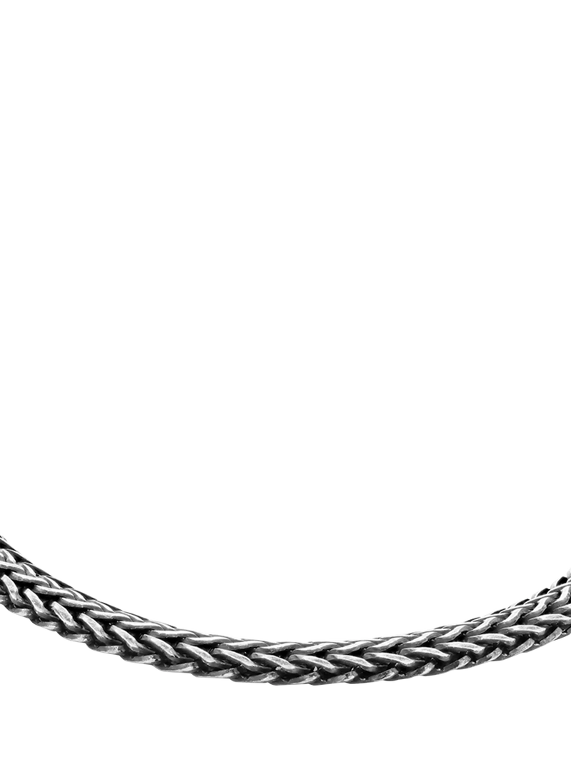 Hoxton London oxidised foxtail bracelet silver, imported from the UK