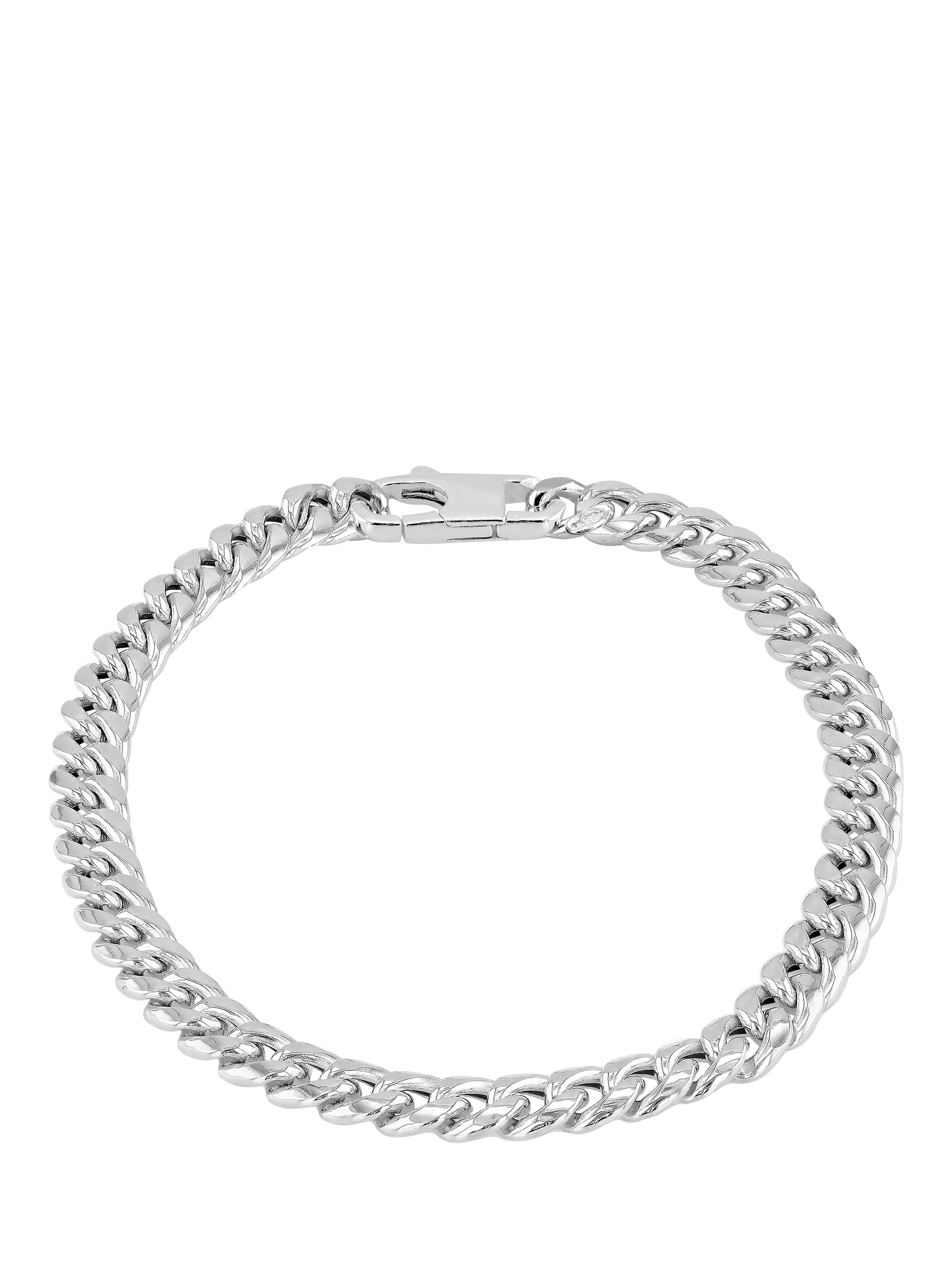 Hoxton London men's rounded Cuban chain bracelet 20cm - British product