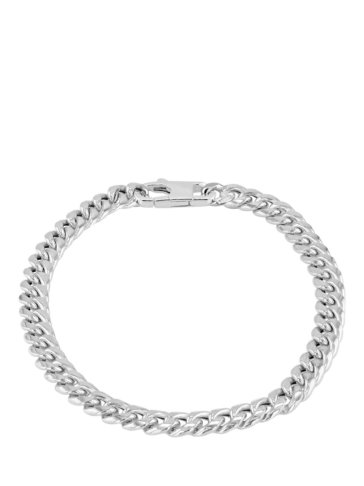 Hoxton London men's rounded Cuban chain bracelet 20cm - British product