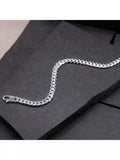 Hoxton London men's rounded Cuban chain bracelet 20cm - British product