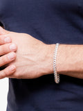 Hoxton London men's rounded Cuban chain bracelet 20cm - British product