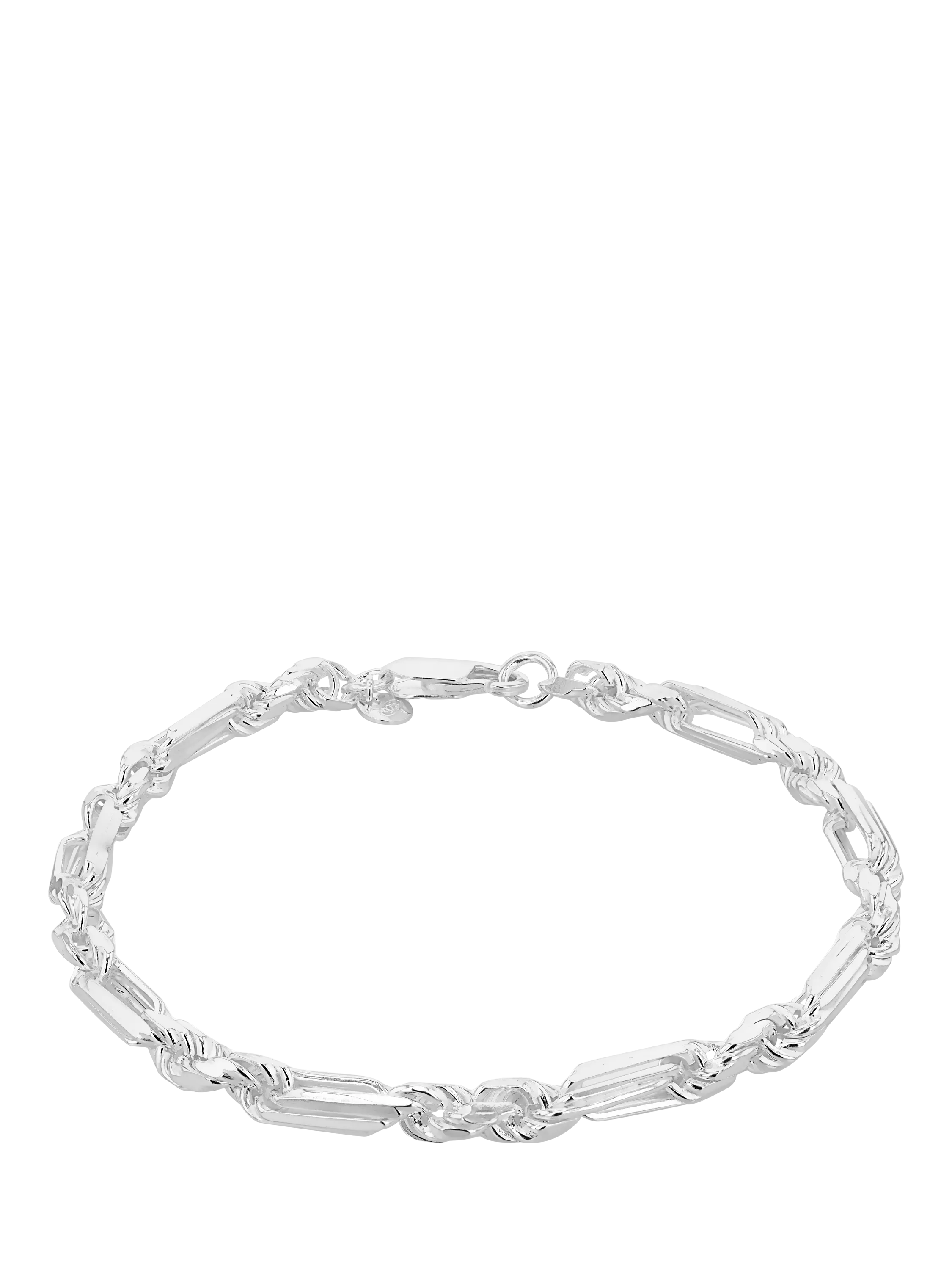 Hoxton London Figaro rope bracelet silver D20cm, imported from the UK