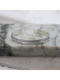 Hoxton London wrap strip cuff bangle silver 65mm, UK version