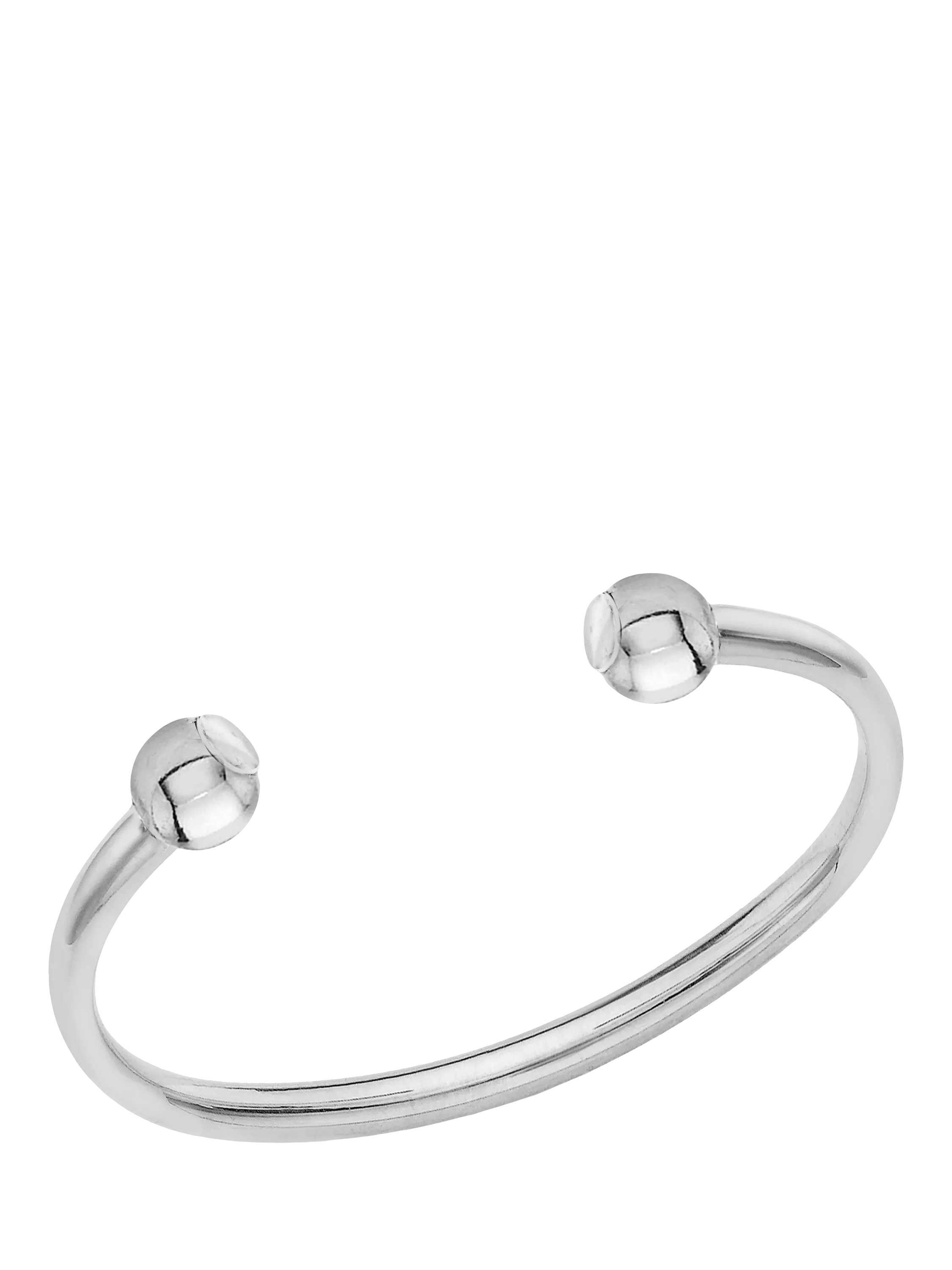Hoxton London Men's Torque Bangle, Silver