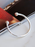 Hoxton London silver torque bangle 67mm - British product