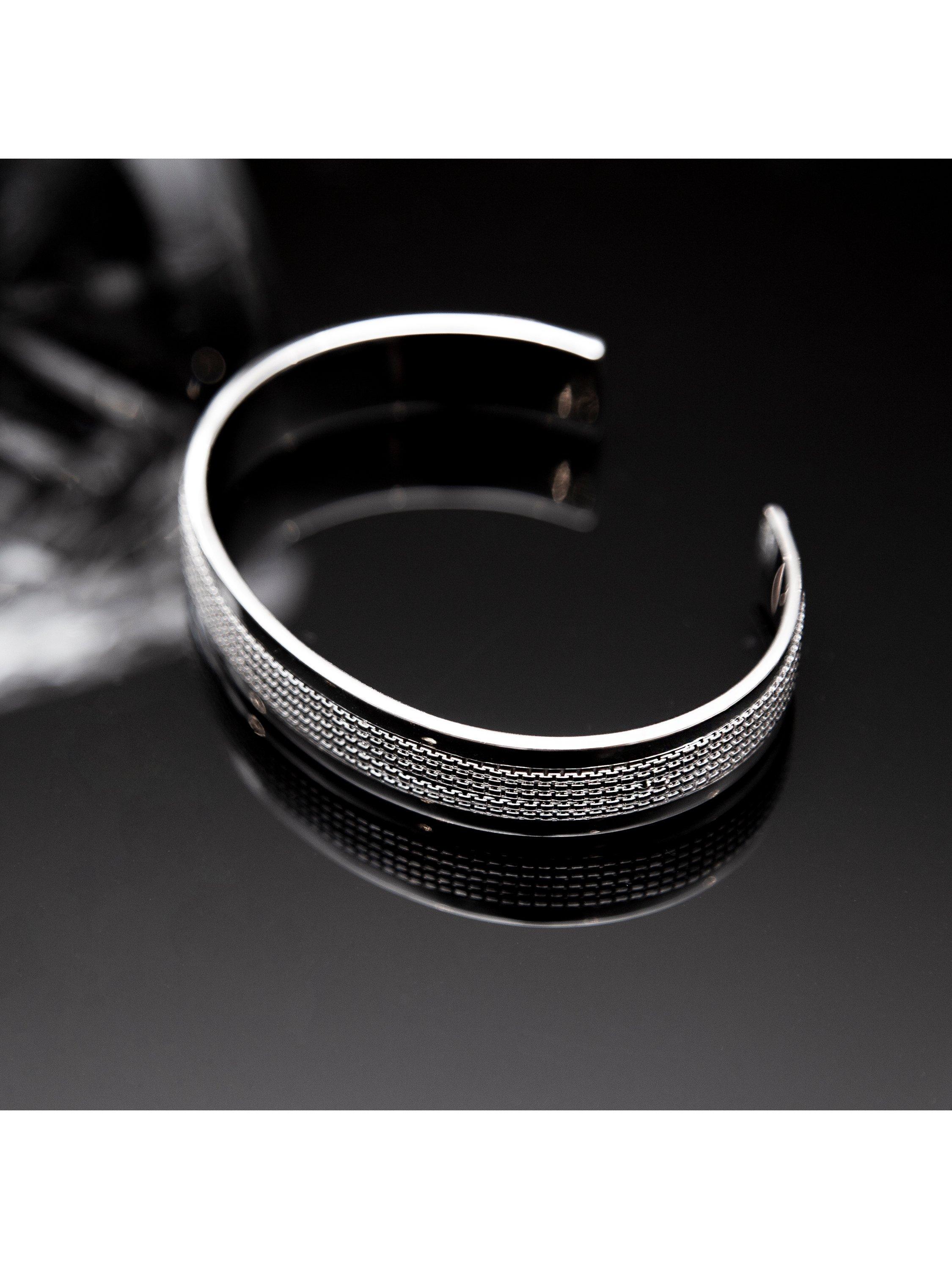 Hoxton London men's mesh cuff bangle D65mm (British brand)
