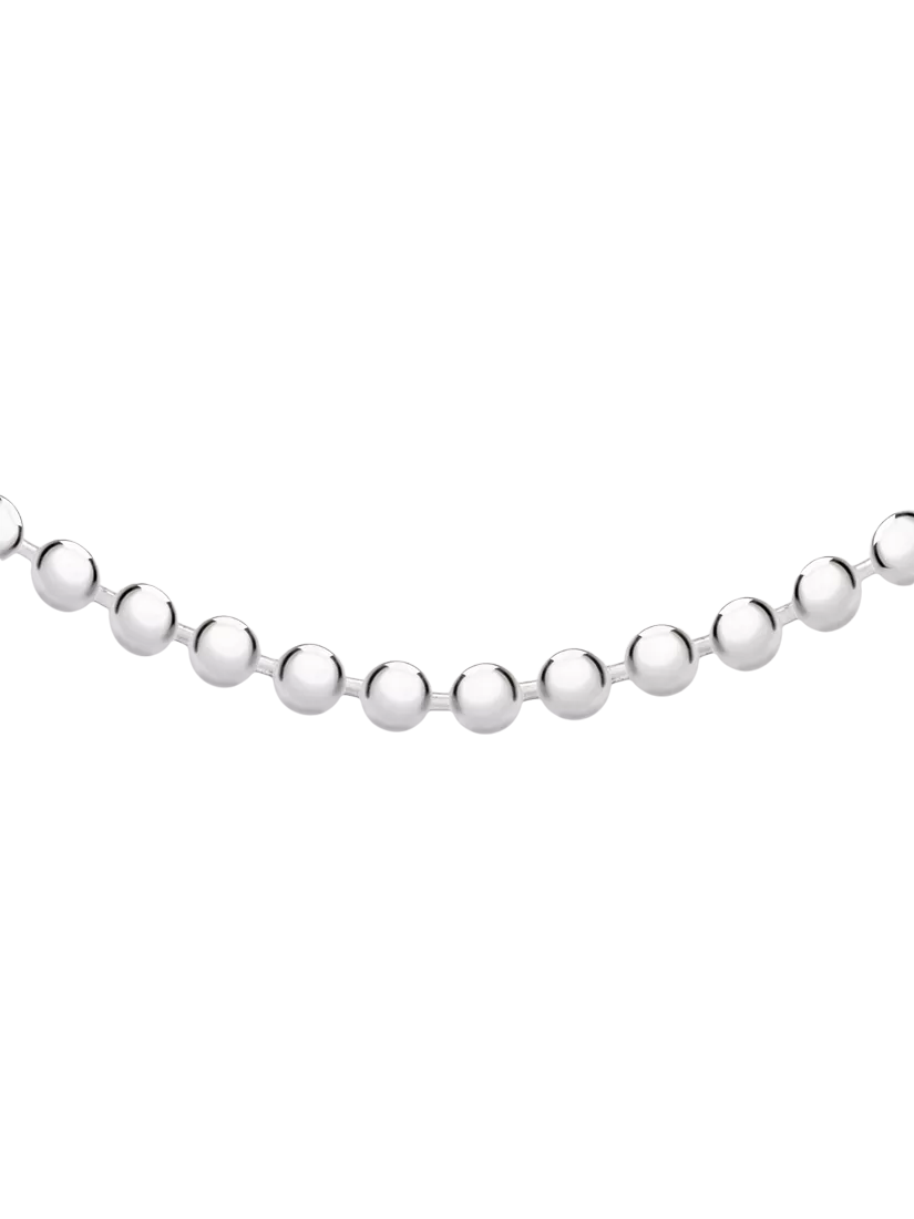 Hoxton London men's silver ball chain necklace, imported from the UK