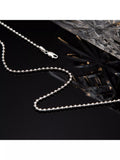 Hoxton London men's silver ball chain necklace, imported from the UK