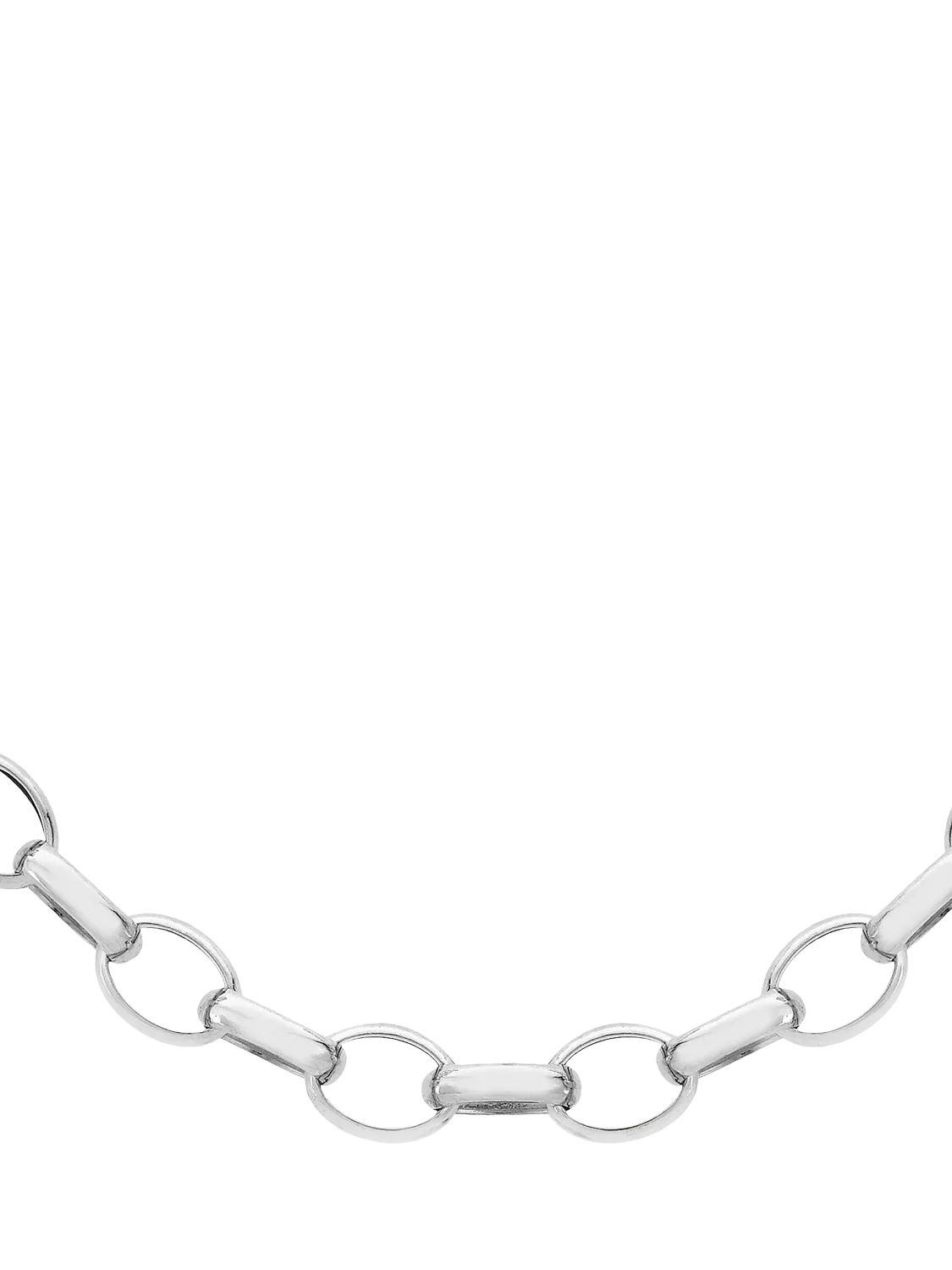 Hoxton London oval belcher chain necklace 5mm 51cm, imported from the UK