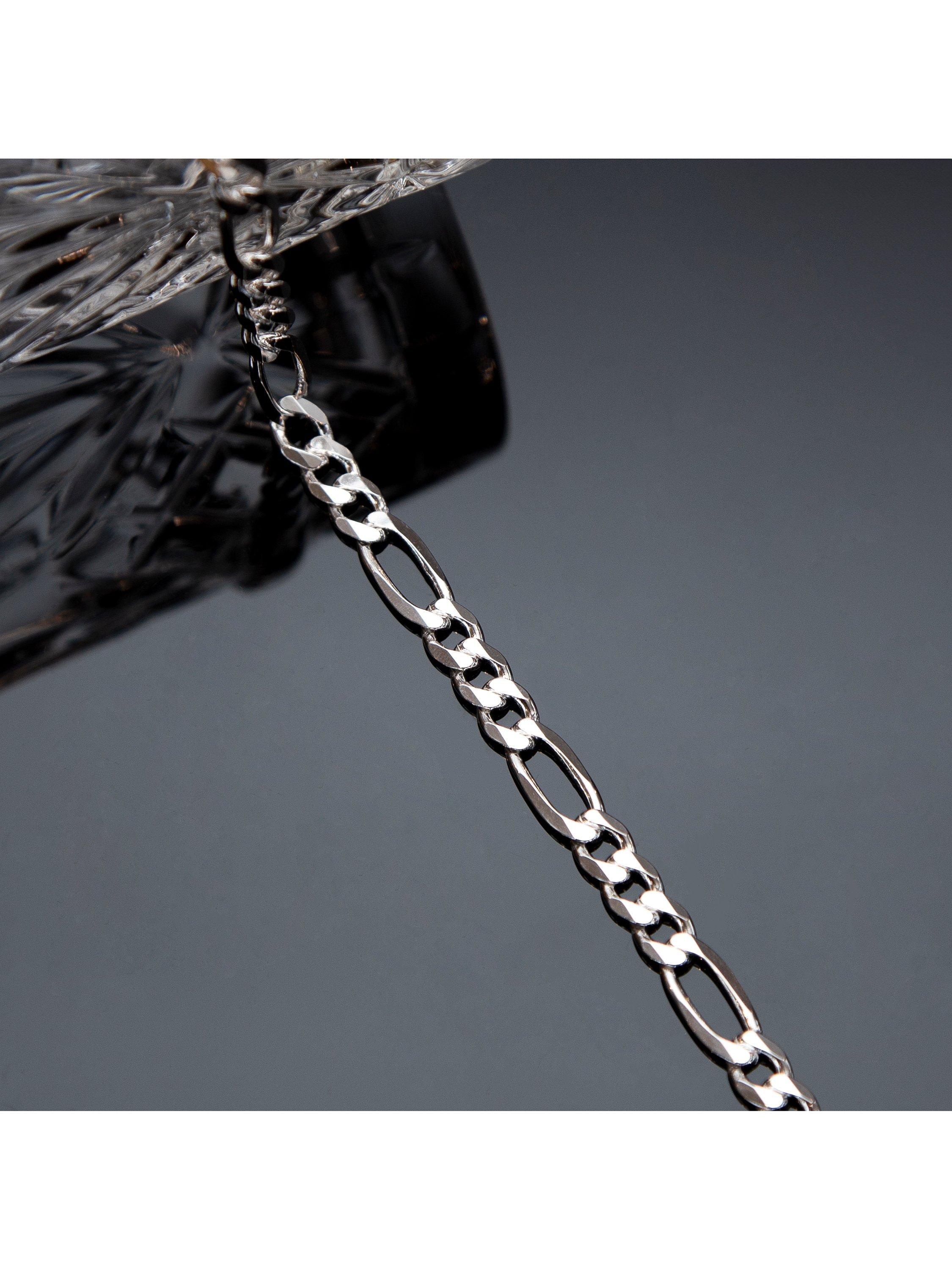 Hoxton London men's figaro chain necklace silver 56cm, UK version