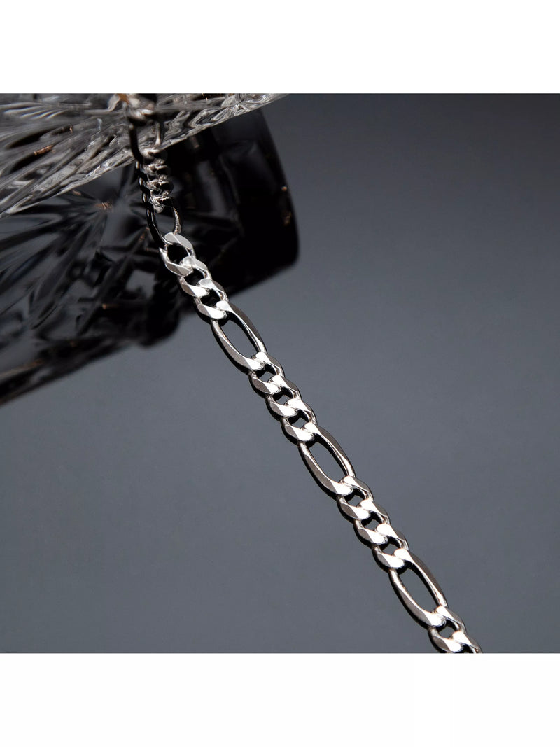 Hoxton London men's figaro chain necklace silver 56cm, UK version