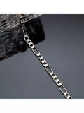 Hoxton London men's figaro chain necklace silver 56cm, UK version