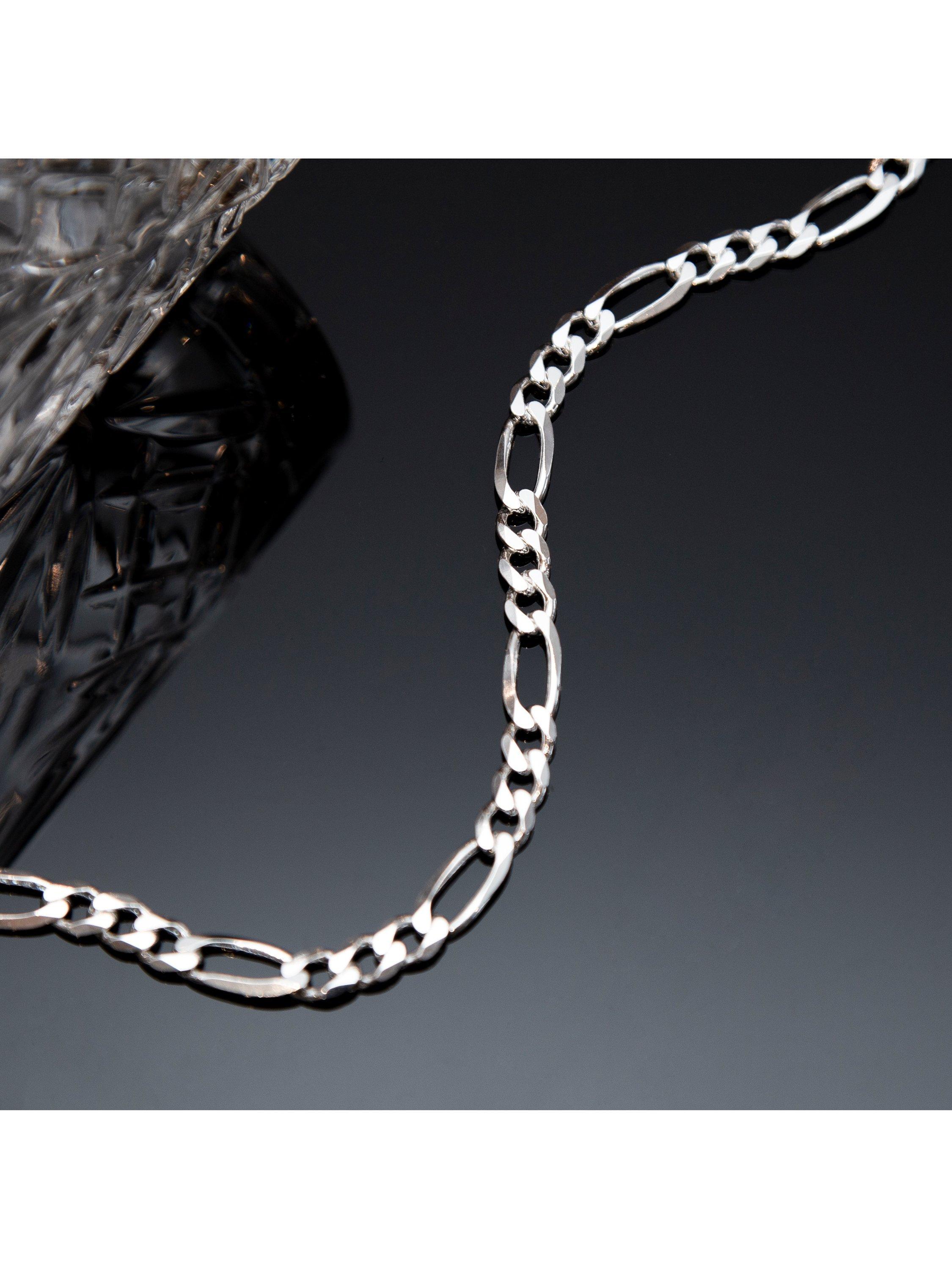 Hoxton London men's figaro chain necklace silver 56cm, UK version