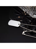 Hoxton London men's dog tag chain necklace silver, imported from the UK