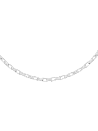 John Lewis Hoxton London Men's Rectangle Belcher Chain Silver- Buy online at McGrocer