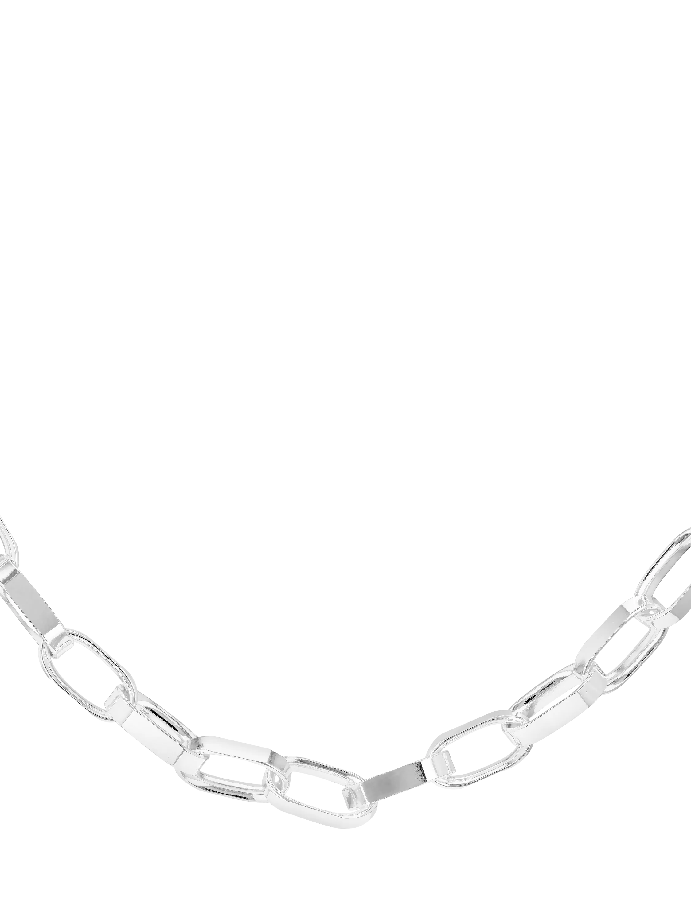 Hoxton London extra large paperclip chain necklace in sterling silver, UK version