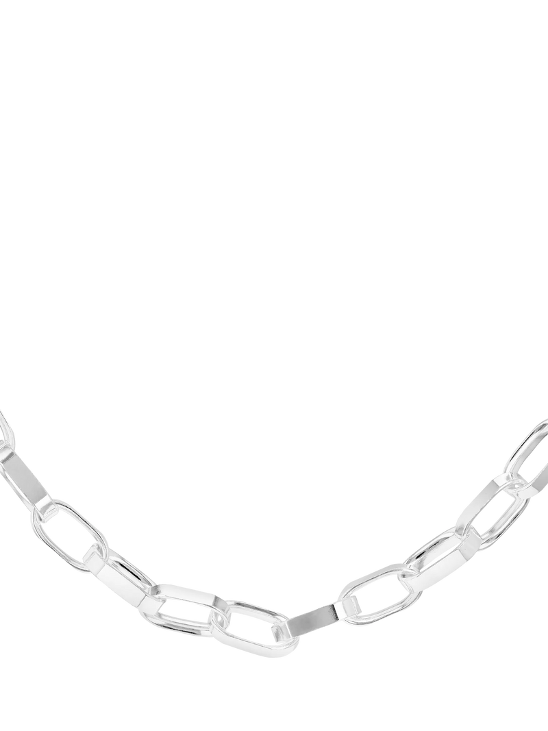 Hoxton London extra large paperclip chain necklace in sterling silver, UK version