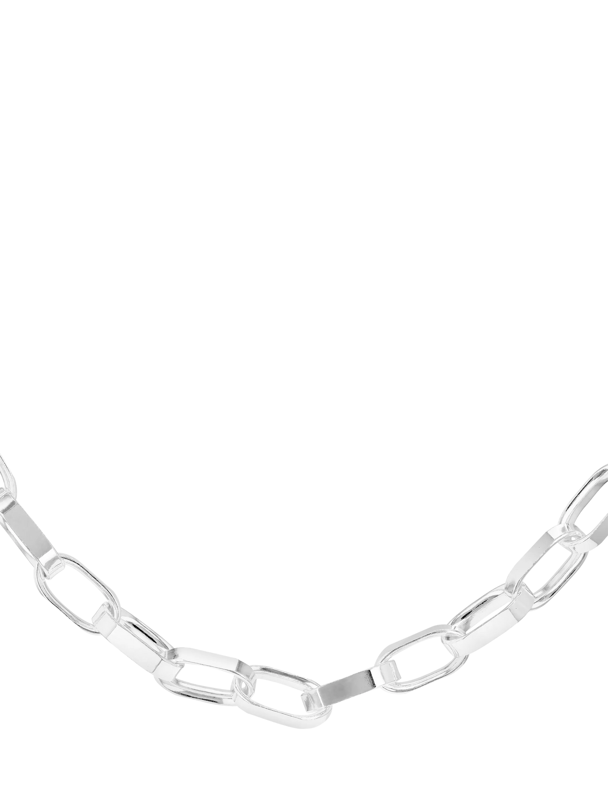 Hoxton London extra large paperclip chain necklace in sterling silver, UK version