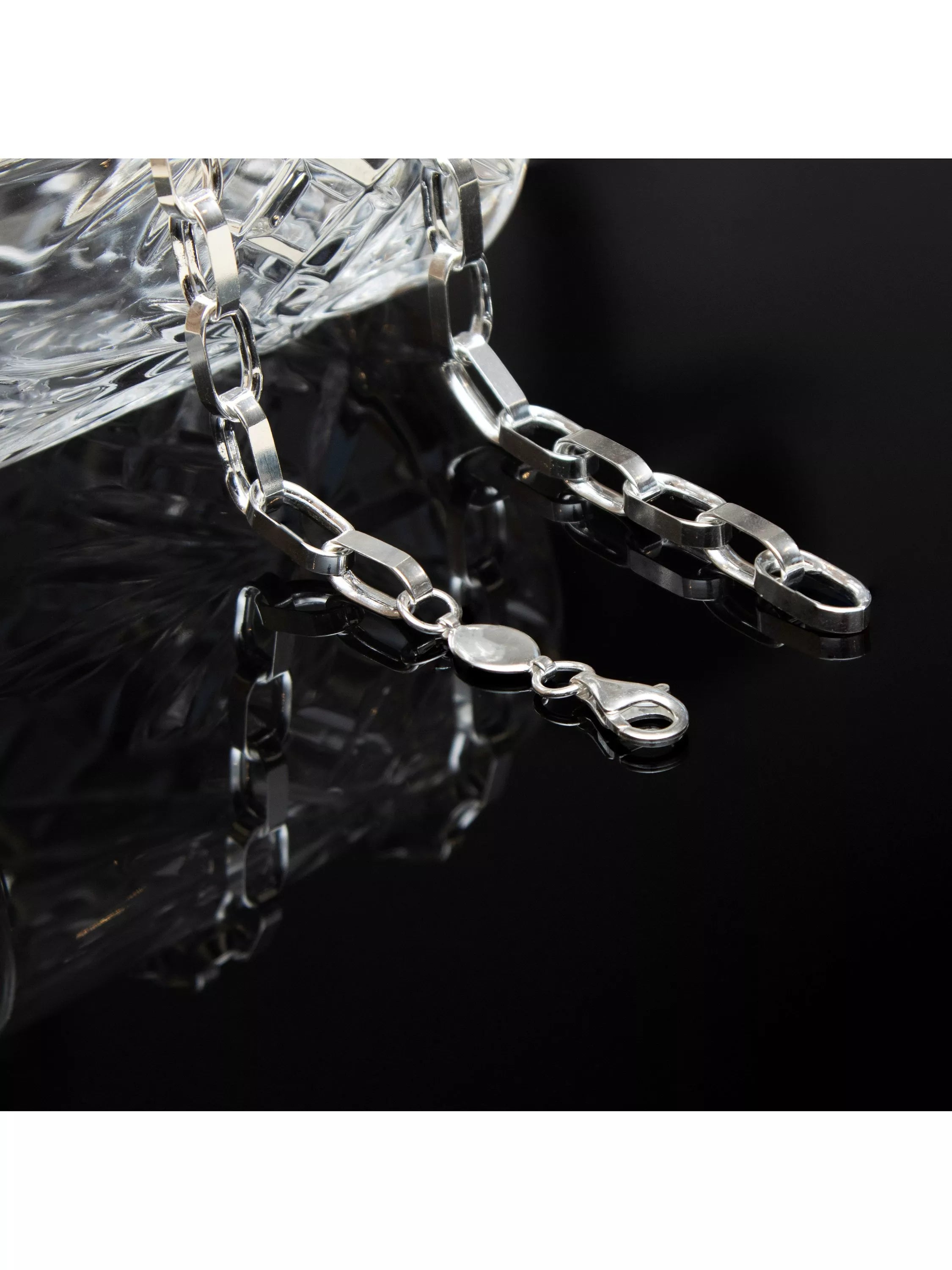 Hoxton London extra large paperclip chain necklace in sterling silver, UK version